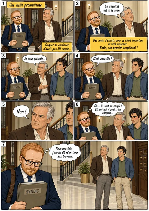 Planche « Une visite prometteuse »