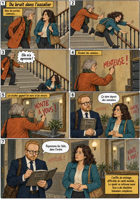 Planche « Du bruit dans l’escalier »