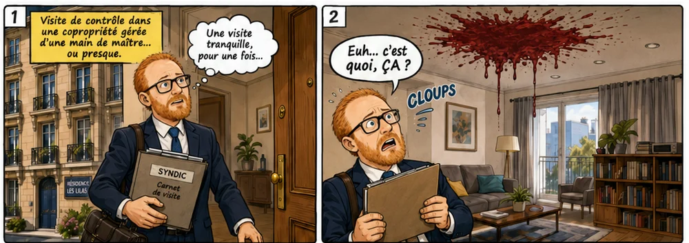 Extrait de la planche « Le dégât de vin »